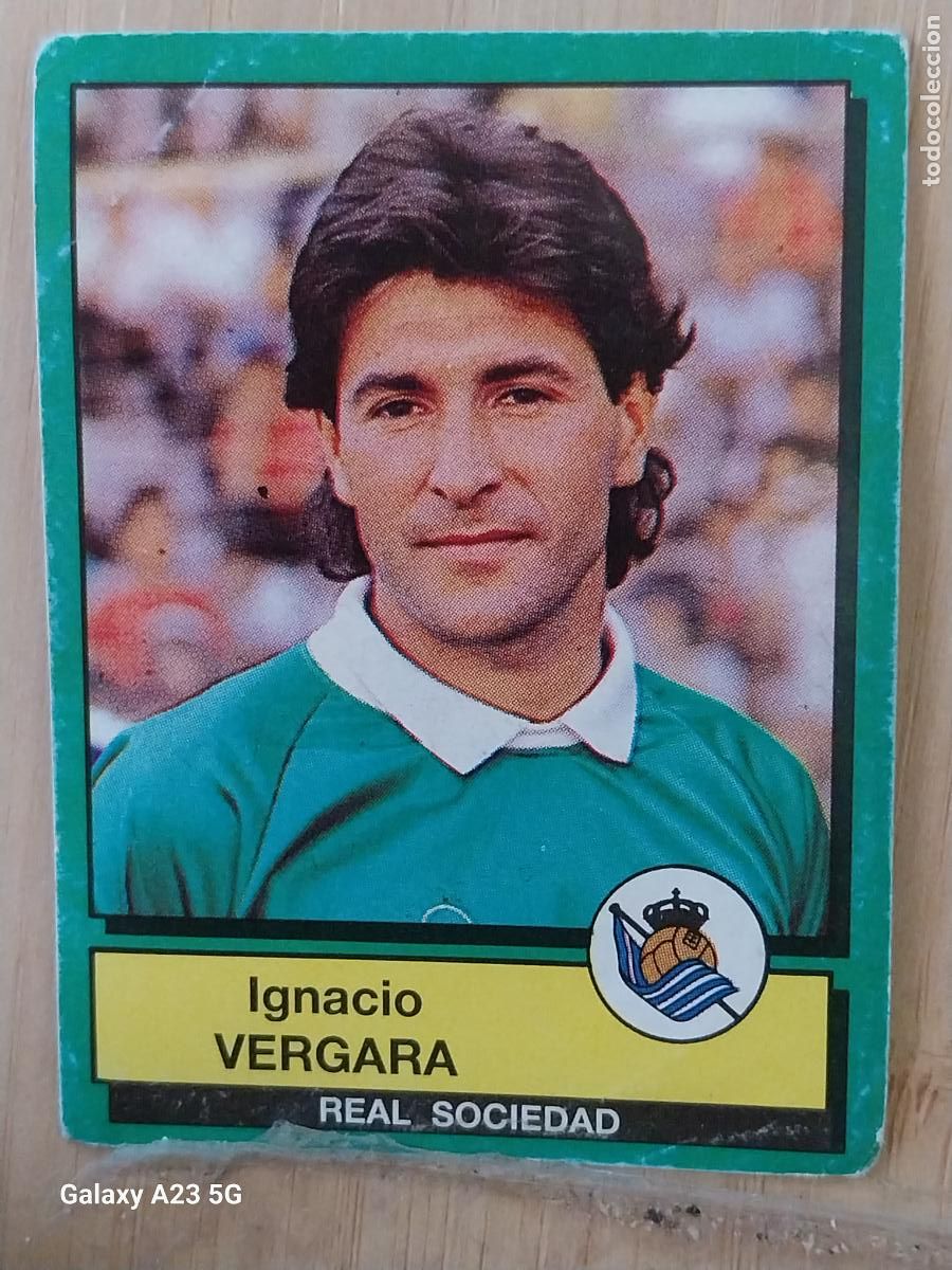 Cromos de f&uacute;tbol: VERGARA REAL SOCIEDAD PANINI FUTBOL 90 CROMO 270 SIN PEGAR NUNCA SOBADO A&Ntilde;O 1990 *-