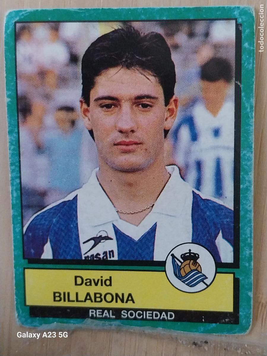 Cromos de f&uacute;tbol: BILLABONA REAL SOCIEDAD PANINI FUTBOL 90 CROMO 265 SIN PEGAR NUNCA SOBADO A&Ntilde;O 1990 *-