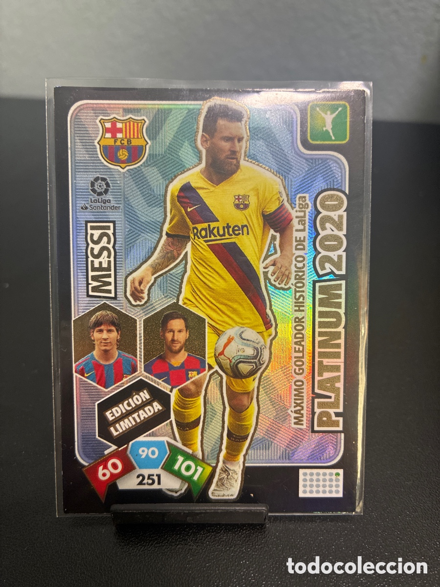 Cromos de f&uacute;tbol: Messi platinum 2020 edicion limitada