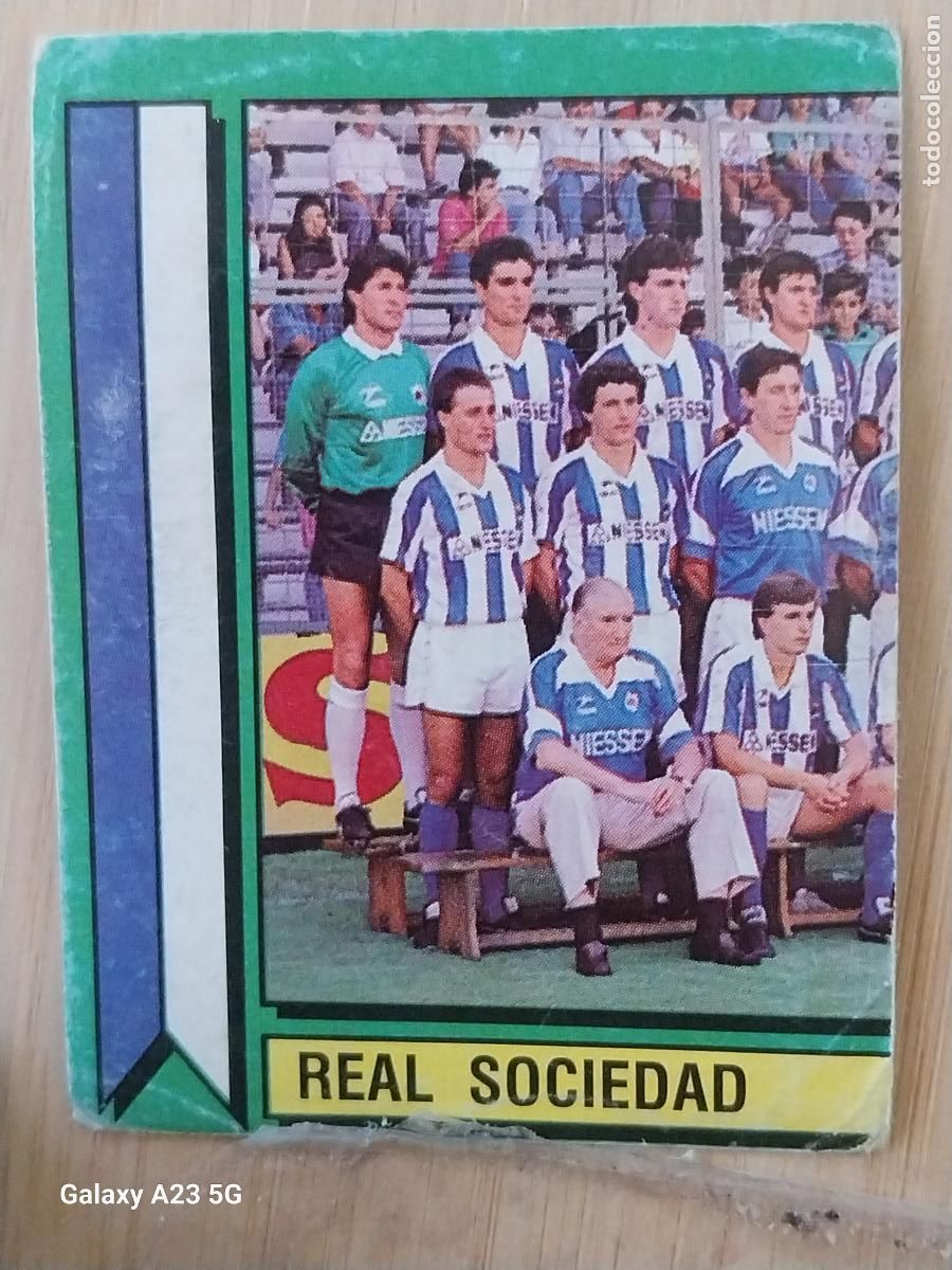 Cartes &agrave; collectionner de Football: REAL SOCIEDAD PANINI FUTBOL 90 CROMO 254 SIN PEGAR NUNCA SOBADO A&Ntilde;O 1990 *-