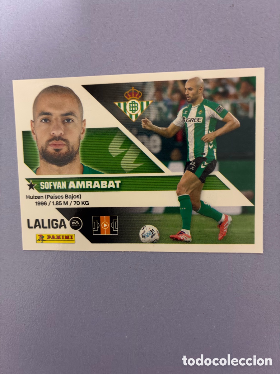 Cromos de f&uacute;tbol: Cromo Sofyan Amrabat (Real Betis) N&ordm; 11 - Colecci&oacute;n Este LIGA 2026-27 Panini (Sin Pegar)