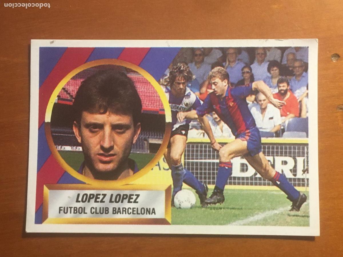 Cromos de f&uacute;tbol: lopez lopez barcelona baja cromo liga 88 89 1988 1989 ediciones este nunca pegado