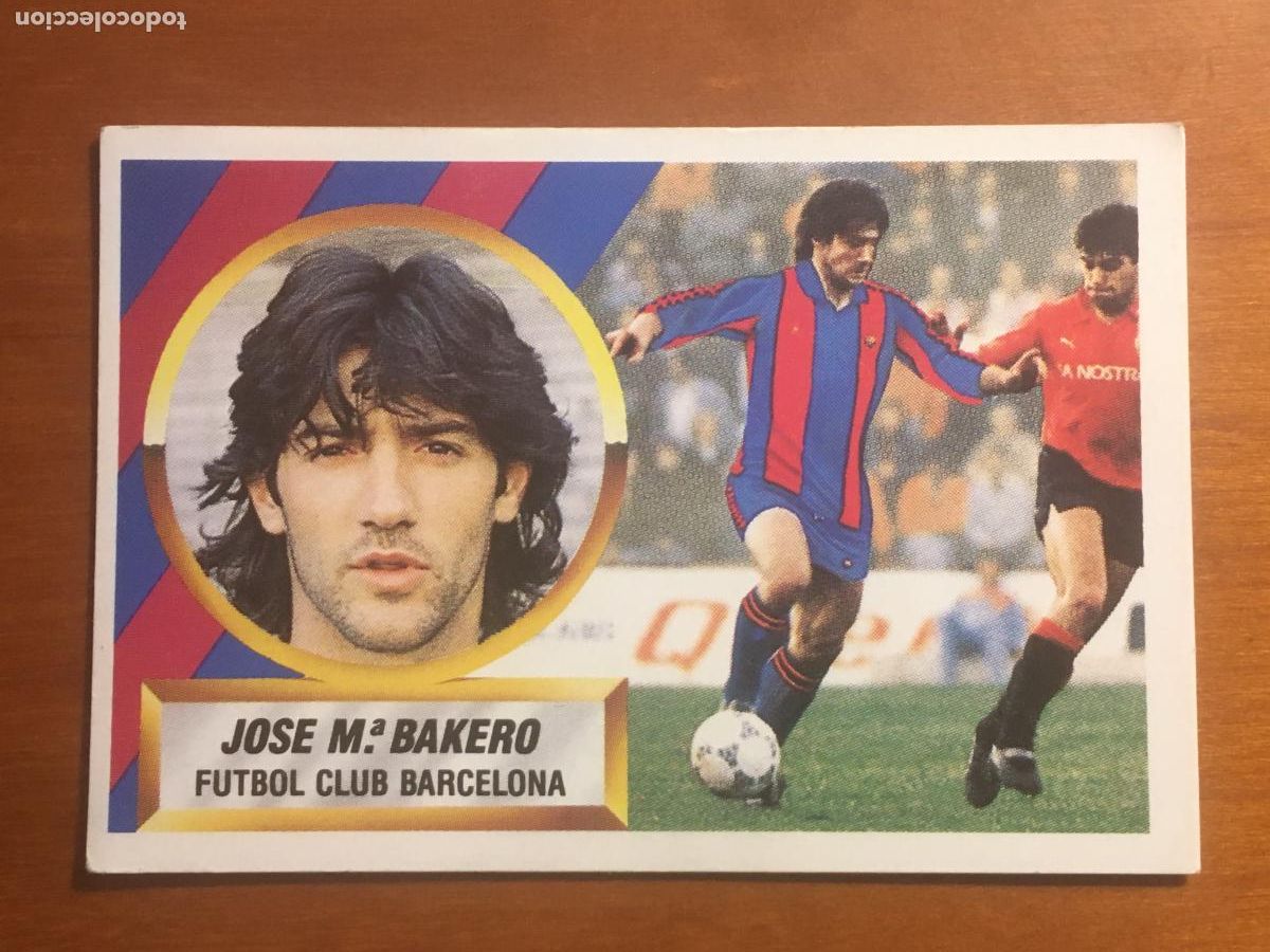 Cromos de f&uacute;tbol: bakero barcelona pintado cromo liga 88 89 1988 1989 ediciones este nunca pegado nuevo de sobre