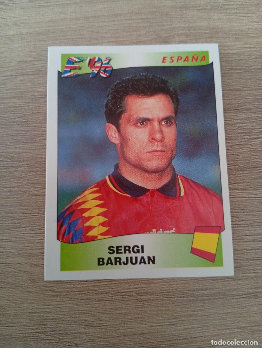 Cartes &agrave; collectionner de Football: SERGI BARJUAN 123 ESPA&Ntilde;A EURO EUROCOPA 1996 96 PANINI NUNCA PEGADO