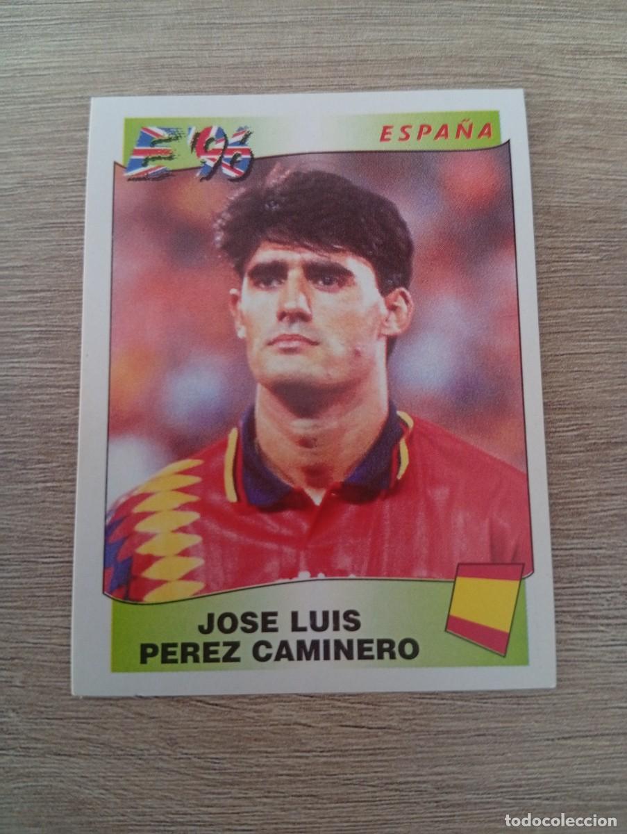 Cartes &agrave; collectionner de Football: JOSE LUIS PEREZ CAMINERO 126 ESPA&Ntilde;A EURO EUROCOPA 1996 96 PANINI NUNCA PEGADO