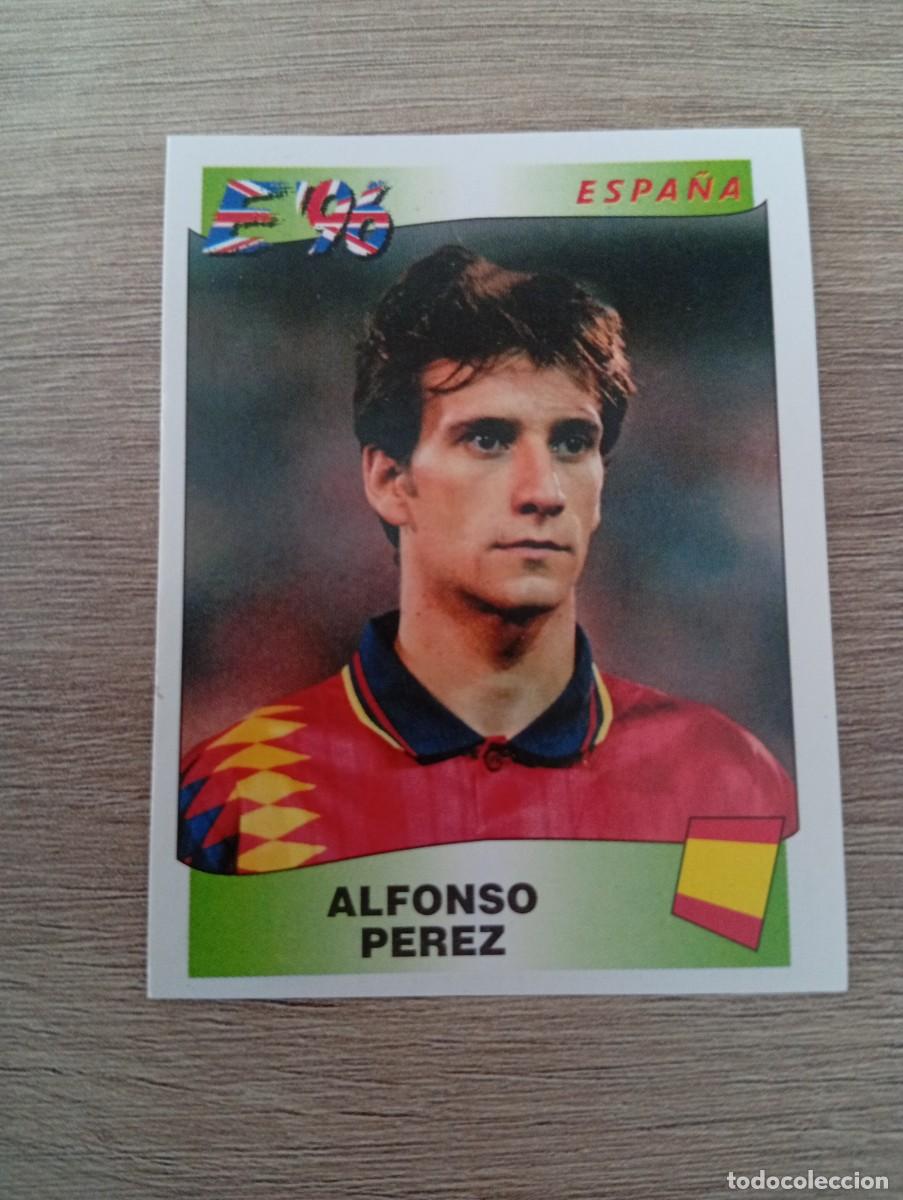 Cromos de f&uacute;tbol: ALFONSO PEREZ 130 ESPA&Ntilde;A EURO EUROCOPA 1996 96 PANINI NUNCA PEGADO