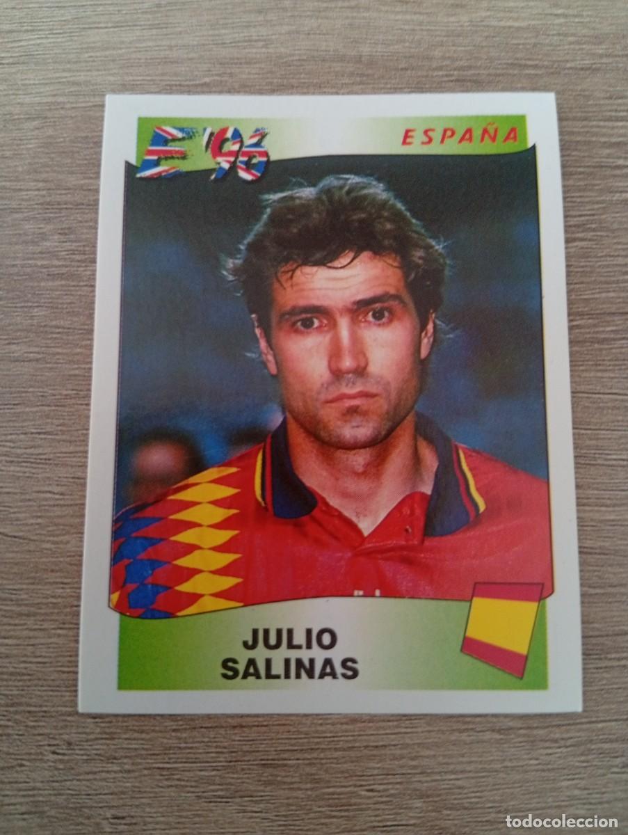 Cromos de f&uacute;tbol: JULIO SALINAS 132 ESPA&Ntilde;A EURO EUROCOPA 1996 96 PANINI NUNCA PEGADO