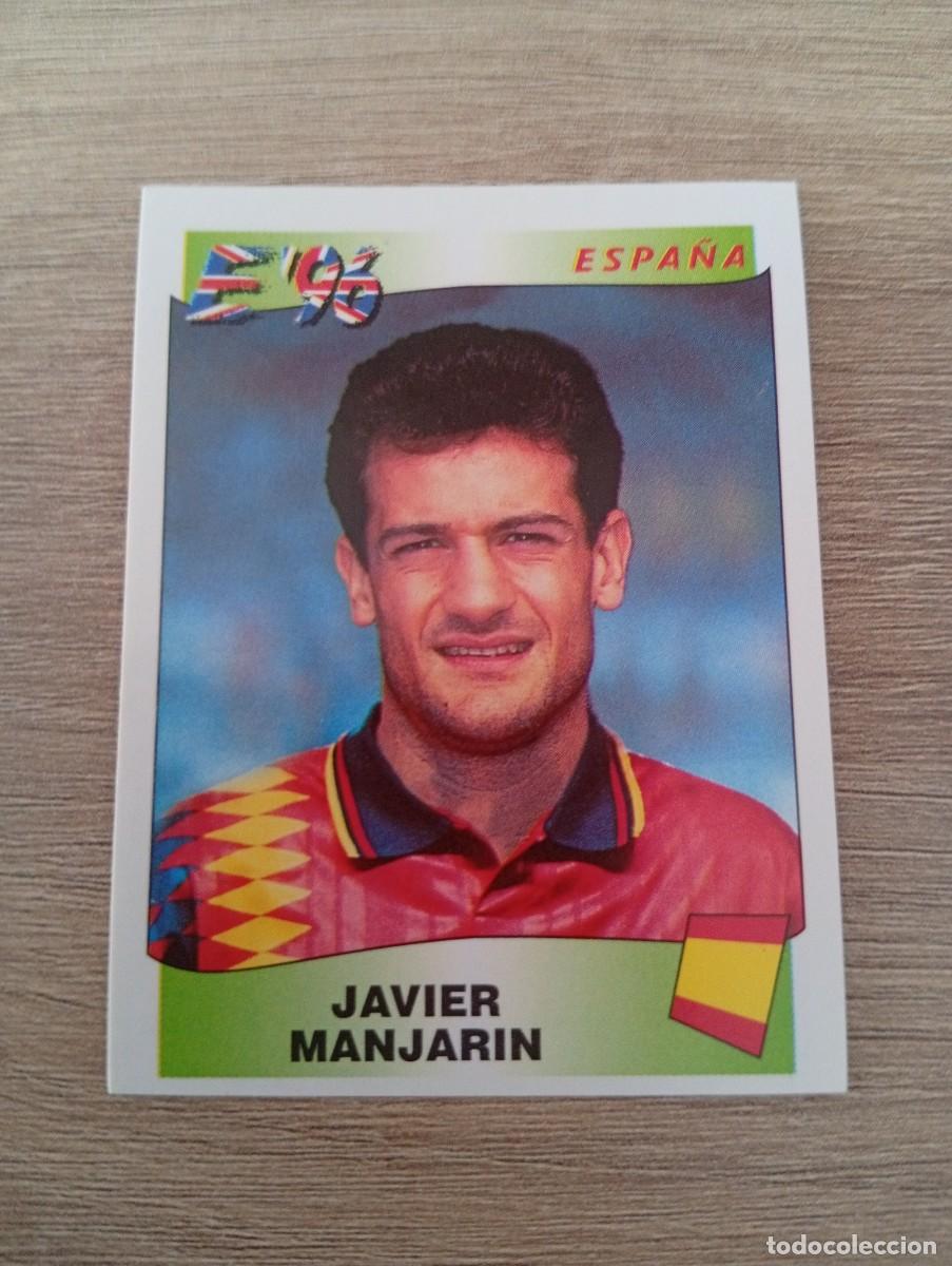 Cromos de f&uacute;tbol: JAVIER MANJARIN 133 ESPA&Ntilde;A EURO EUROCOPA 1996 96 PANINI NUNCA PEGADO