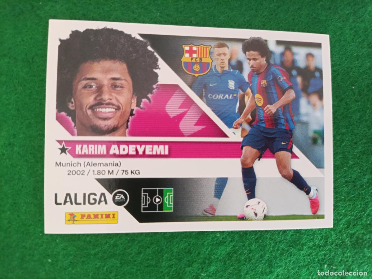 Cromos de f&uacute;tbol: LIGA ESTE 2026 2027 FC BAECELONA FICHAJE N&ordm; 19 ADEYEMI