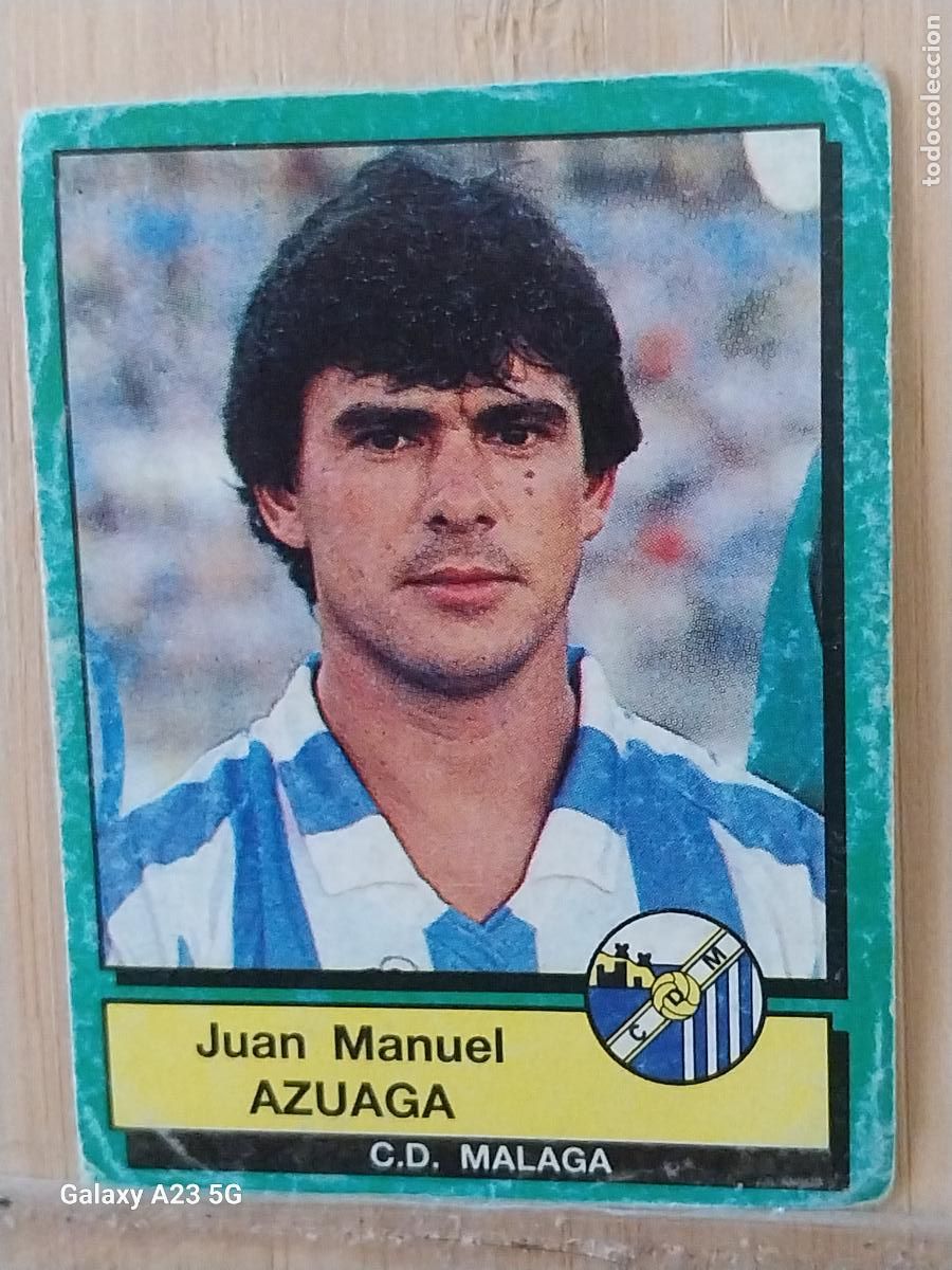Cromos de f&uacute;tbol: AZUAGA MALAGA PANINI FUTBOL 90 CROMO 156 SIN PEGAR NUNCA SOBADO A&Ntilde;O 1990 *