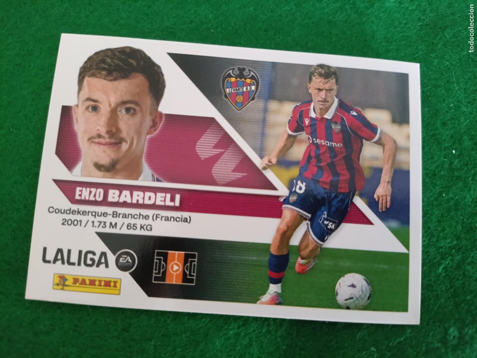 Cromos de f&uacute;tbol: LIGA ESTE 2026 2027 LEVANTE UD FICHAJE N&ordm; 7 BARDELI