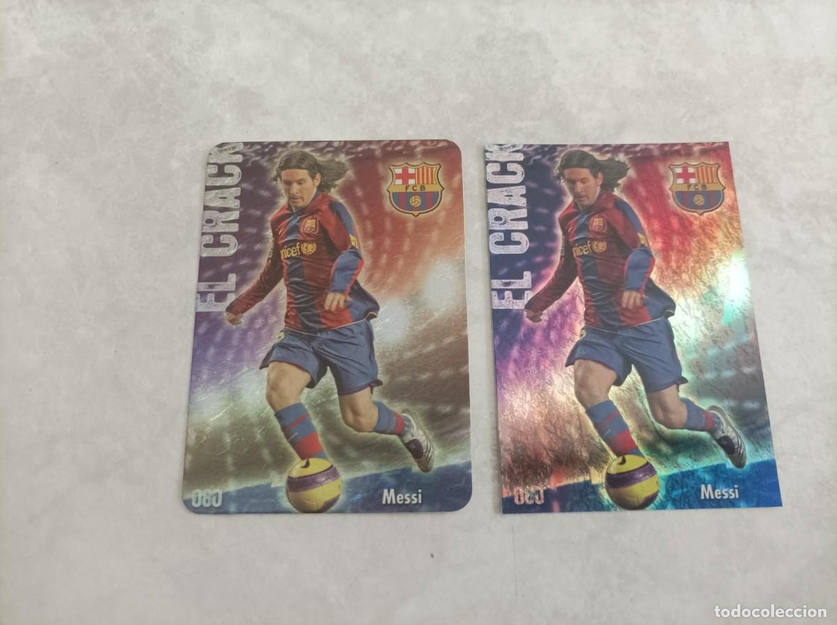 Cromos de f&uacute;tbol: Cromos futbol Messi versiones diferentes