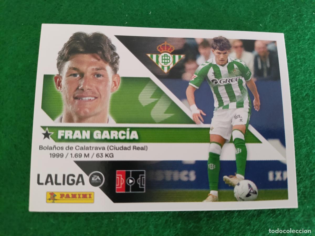 Cromos de f&uacute;tbol: LIGA ESTE 2026 2027 REAL BETIS FICHAJE N&ordm; 6 FRAN GARC&Iacute;A