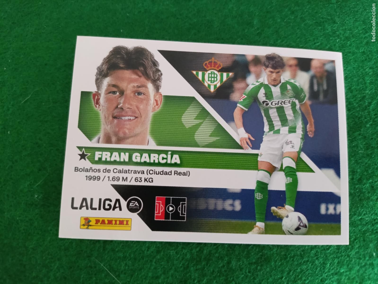 Cromos de f&uacute;tbol: LIGA ESTE 2026 2027 REAL BETIS FICHAJE N&ordm; 6 FRAN GARC&Iacute;A
