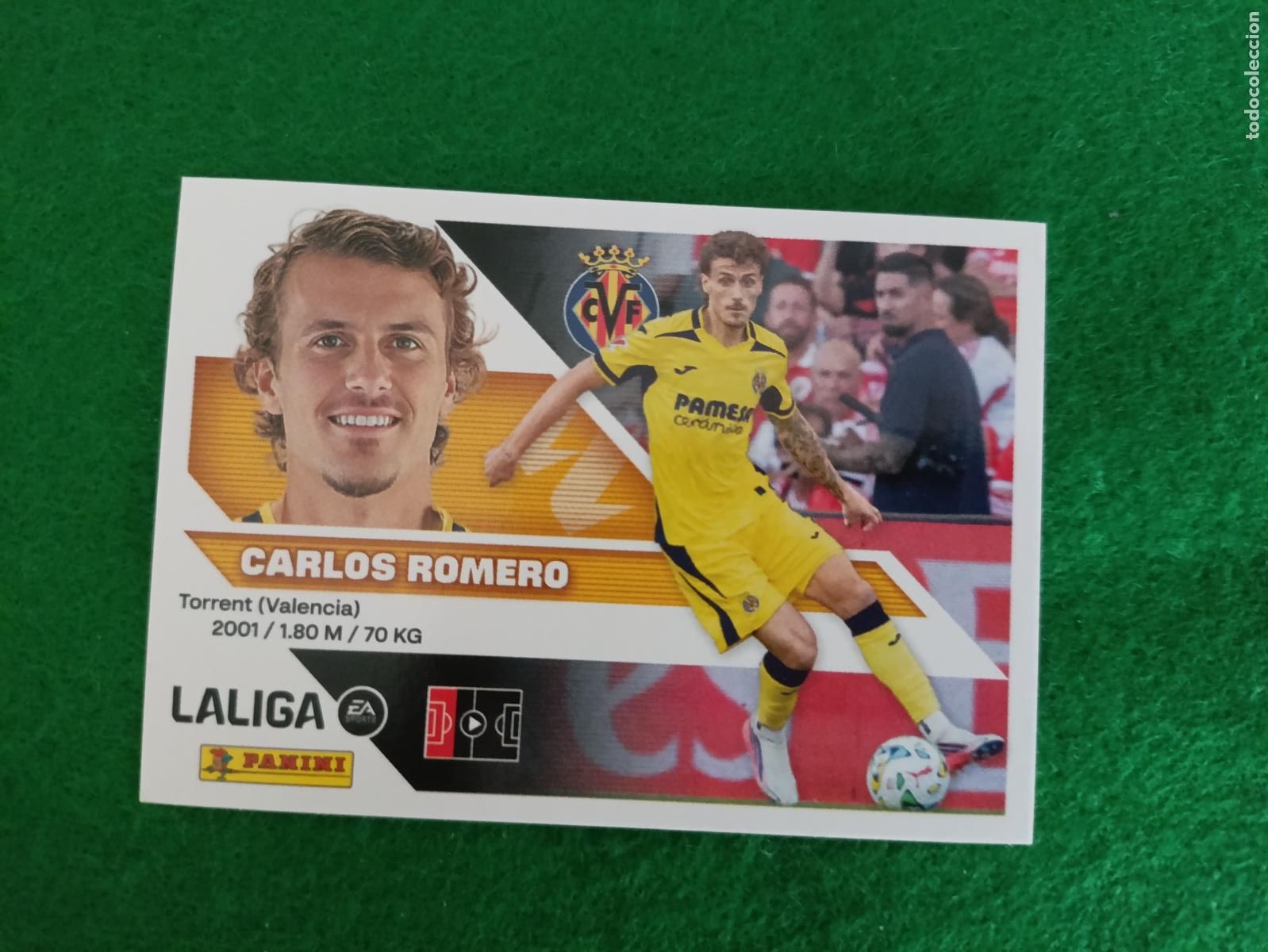 Cromos de f&uacute;tbol: LIGA ESTE 2026 2027 VILLARREAL CF FICHAJE N&ordm; 4 CARLOS ROMERO
