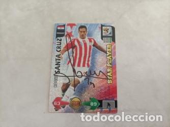 Cromos de f&uacute;tbol: Cromo firmado Roque Santa Cruz