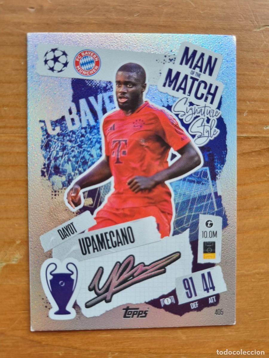 Cartes &agrave; collectionner de Football: 405 UPAMECANO (FC Bayern M&uuml;nchen) MAN OF THE MATCH. Match Attax 2024 2025 24 25 (Topps)