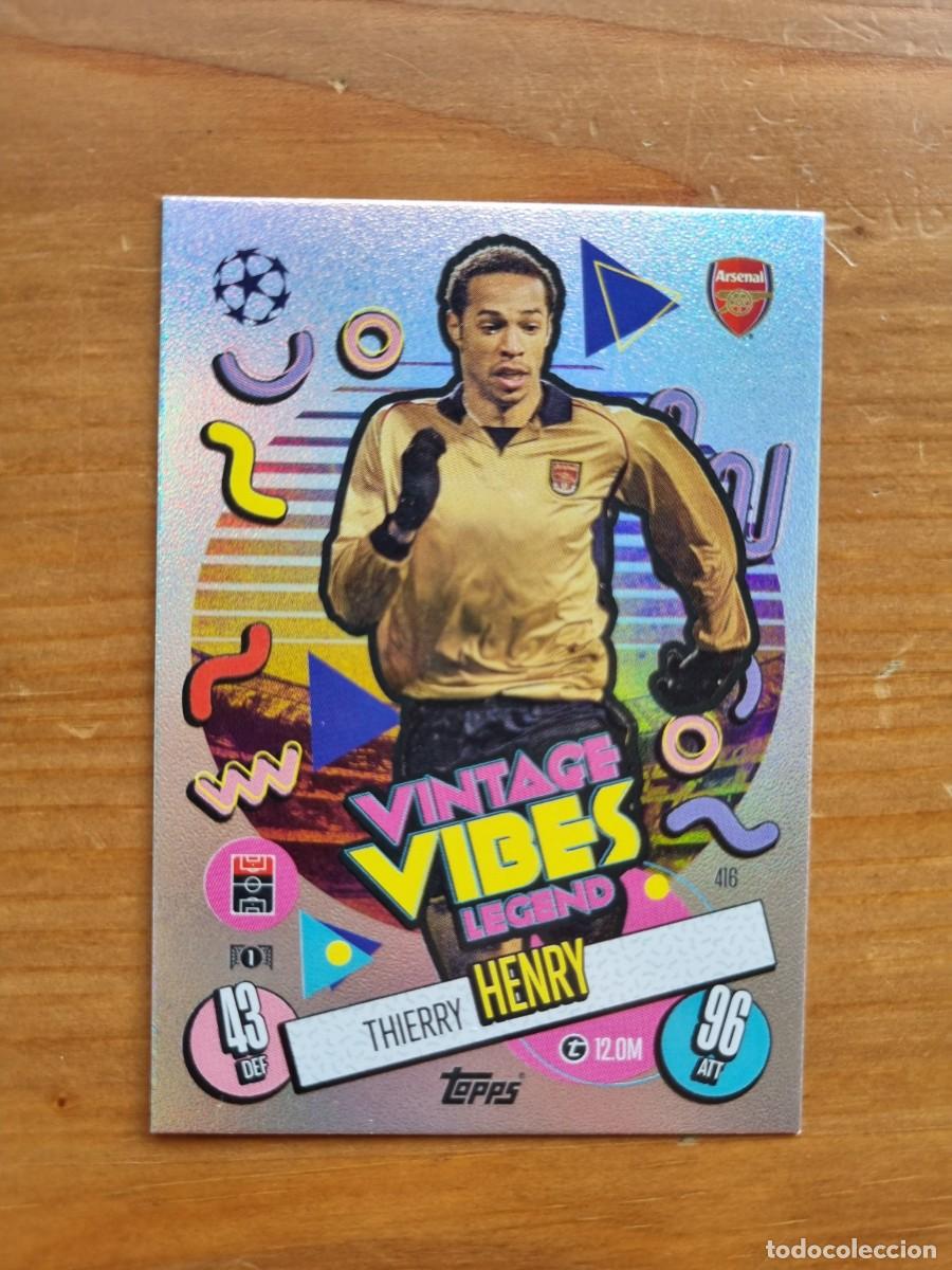Cromos de f&uacute;tbol: 416 Thierry HENRY (Vintage Vibes LEGEND). Match Attax 2024 2025 24 25 (Topps)