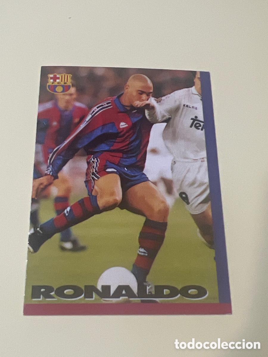 Cromos de f&uacute;tbol: C8684. Cromo n&ordm; 68 Ronaldo Barcelona Colecci&oacute;n fichas Barcelona 96-97 de Panini.