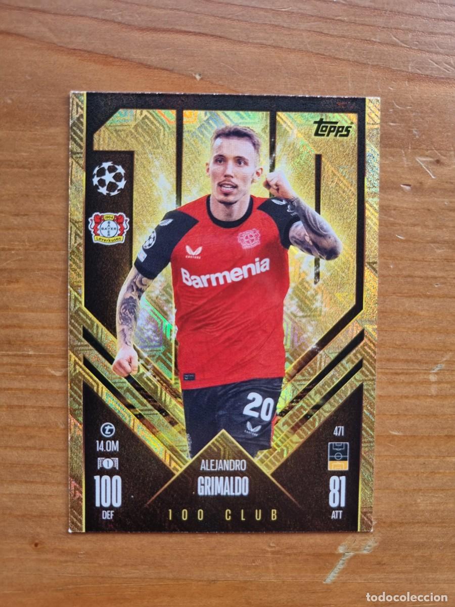Cartes &agrave; collectionner de Football: 471 GRIMALDO (Bayer 04 Leverkusen) 100 CLUB. Match Attax 2024 2025 24 25 (Topps)