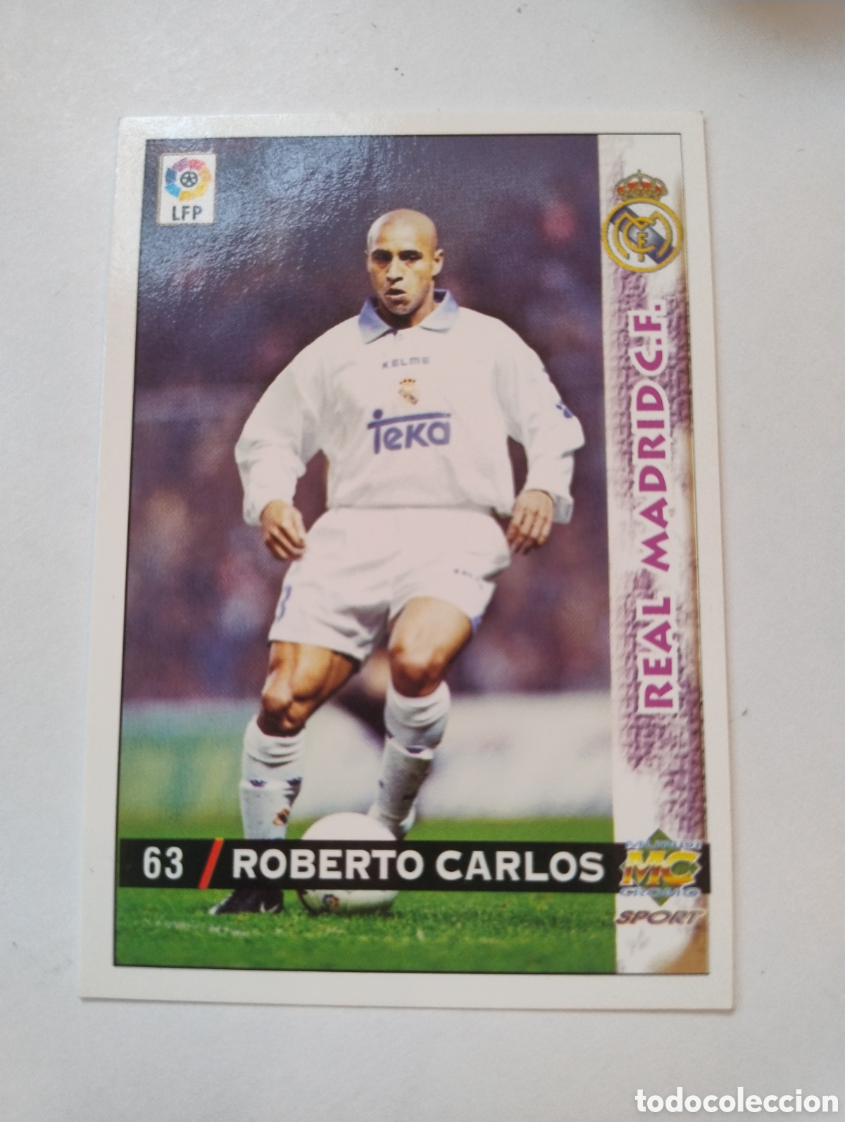 Cartes &agrave; collectionner de Football: 63 - Roberto Carlos - Real Madrid - Mundicromo Liga 98 - 99