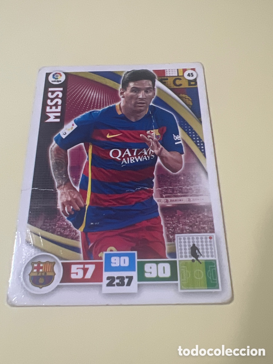 Cartes &agrave; collectionner de Football: C8688. ADRENALYN XL 2015 2016 PANINI N&ordm; 45 LEO MESSI (FC BARCELONA) - CROMO LIGA 15 16 BAR&Ccedil;A
