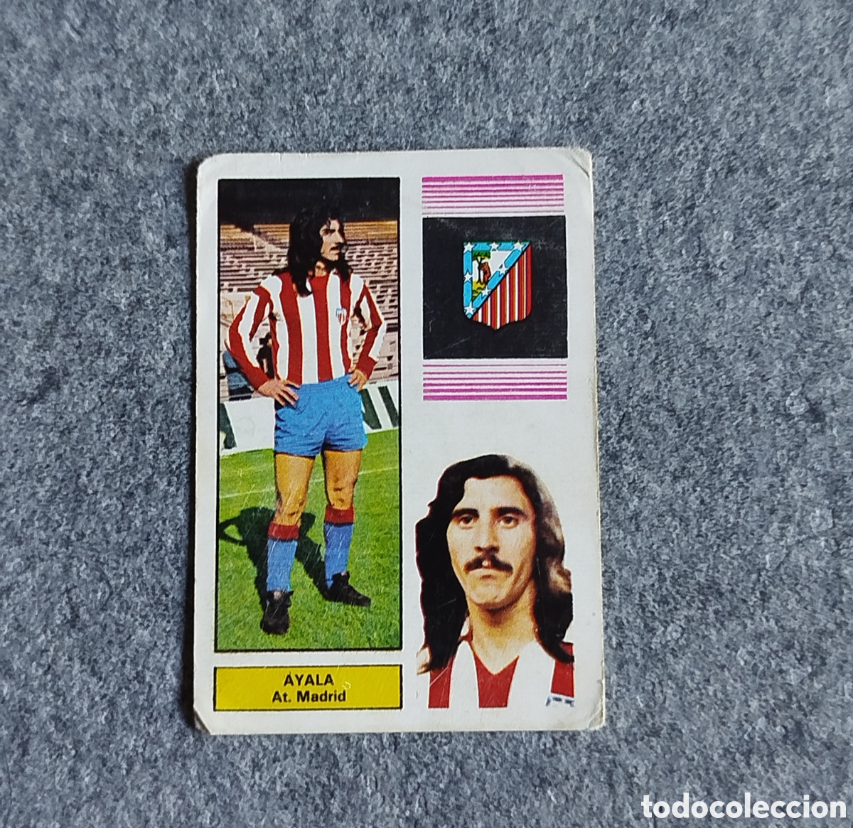 Cromos de f&uacute;tbol: SIN PEGAR AYALA ATL&Eacute;TICO DE MADRID 74 75 1974 1975 FHER DISGRA CROMO NUNCA PEGADO