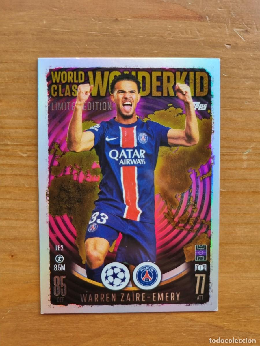 Cromos de f&uacute;tbol: LE2 Warren ZA&Iuml;RE-EMERY (Limited Edition) WONDERKID. Match Attax 2024 2025 24 25 (Topps)