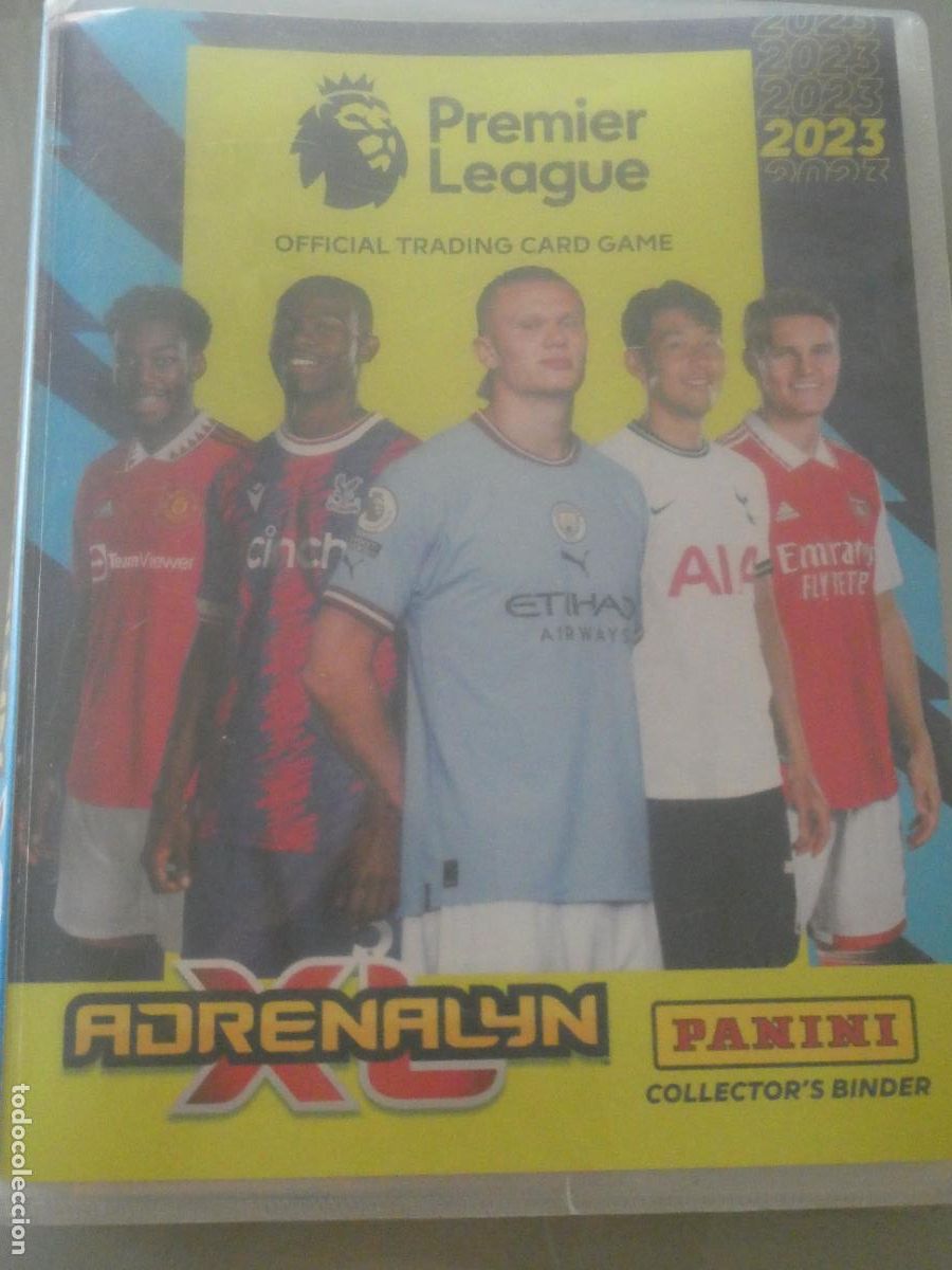 Cromos de f&uacute;tbol: &Aacute;LBUM CON 185 CROMOS TRADING CARDS ADRENALYN XL PREMIER LEAGUE INGLATERRA 2023. 950GR