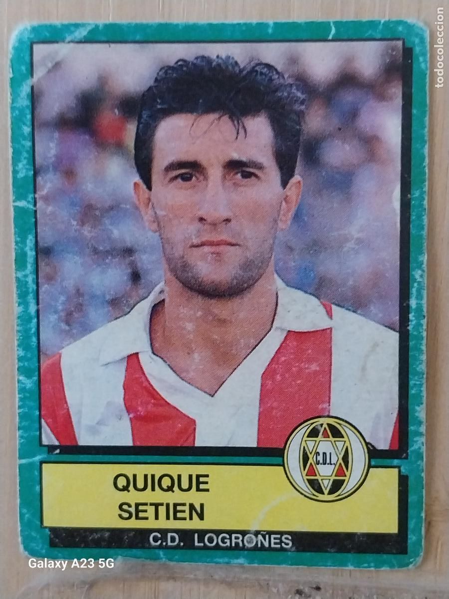 Cromos de f&uacute;tbol: SETIEN LOGRO&Ntilde;ES PANINI FUTBOL 90 CROMO 122 SIN PEGAR NUNCA SOBADO A&Ntilde;O 1990 *