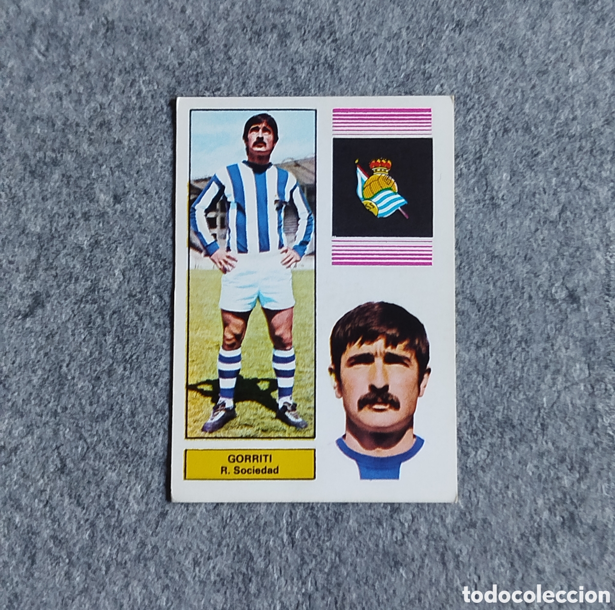 Cromos de f&uacute;tbol: SIN PEGAR GORRITI REAL SOCIEDAD 74 75 1974 1975 FHER DISGRA CROMO NUNCA PEGADO