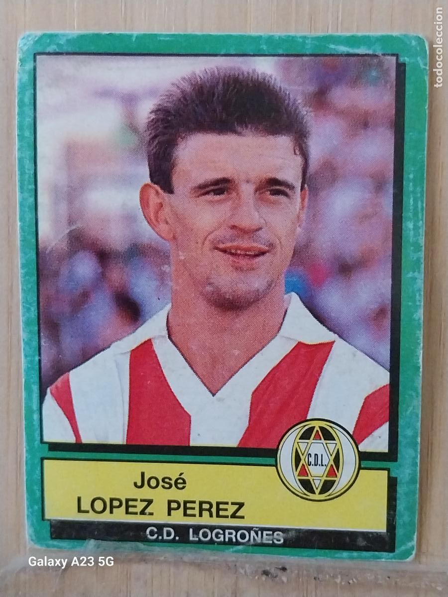 Cromos de f&uacute;tbol: L&Oacute;PEZ PEREZ LOGRO&Ntilde;ES PANINI FUTBOL 90 CROMO 117 SIN PEGAR NUNCA SOBADO A&Ntilde;O 1990 *