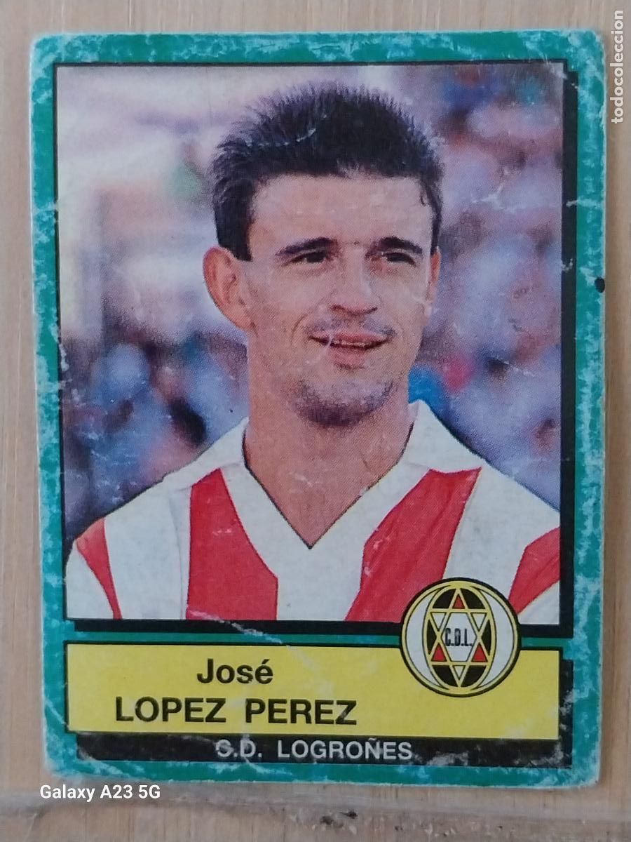 Cromos de f&uacute;tbol: L&Oacute;PEZ PEREZ LOGRO&Ntilde;ES PANINI FUTBOL 90 CROMO 117 SIN PEGAR NUNCA SOBADO A&Ntilde;O 1990 ***