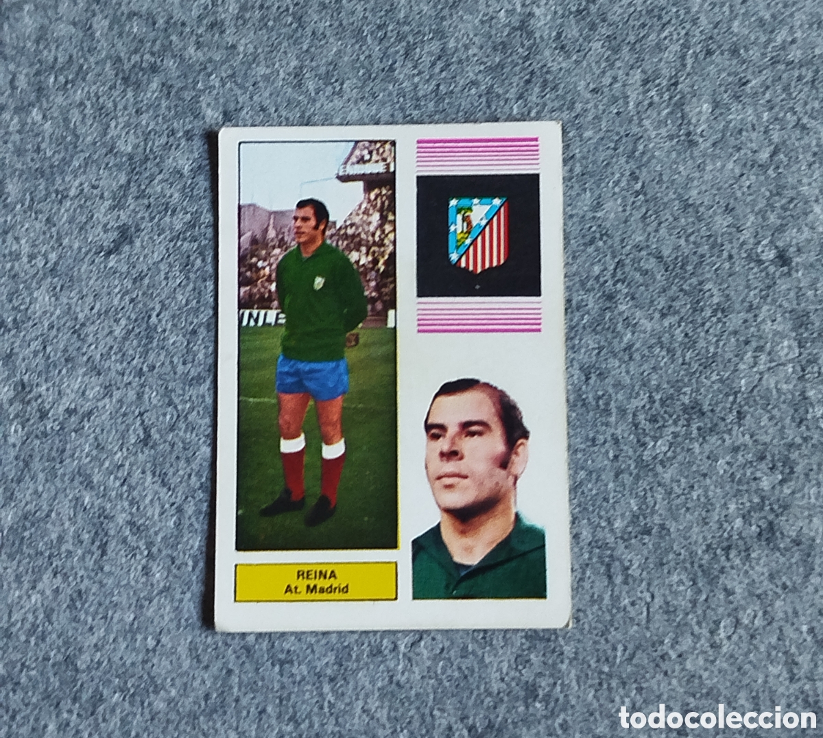 Cromos de Futebol: SIN PEGAR REINA ATL&Eacute;TICO DE MADRID 74 75 1974 1975 FHER DISGRA CROMO NUNCA PEGADO
