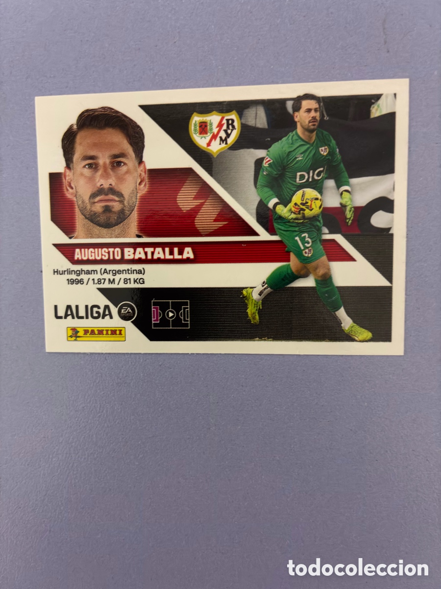 Cromos de f&uacute;tbol: Cromo Augusto Batalla (Rayo Vallecano) N&ordm; 3 - Colecci&oacute;n Este LIGA 2026-27 Panini (Sin Pegar)