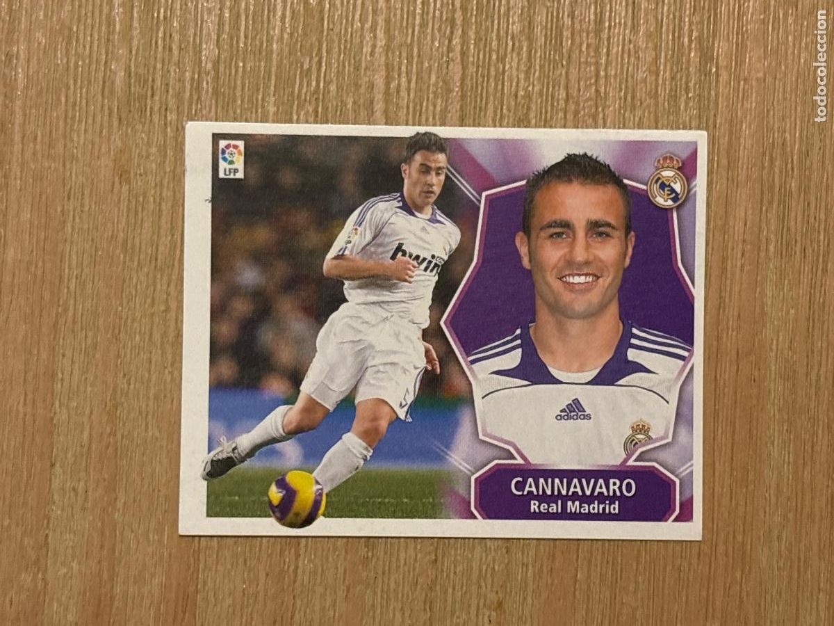 Cartes &agrave; collectionner de Football: 22. CROMO LIGA ESTE 2008-09 08-09 REAL MADRID CANNAVARO SIN PEGAR