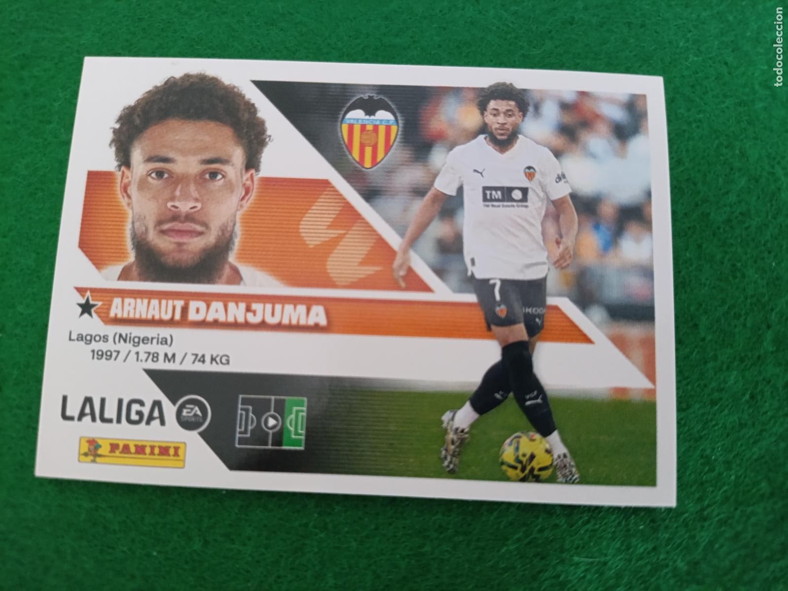 Cromos de f&uacute;tbol: LIGA ESTE 2026 2027 VALENCIA CF COLOCA N&ordm; 19 BIS DANJUMA