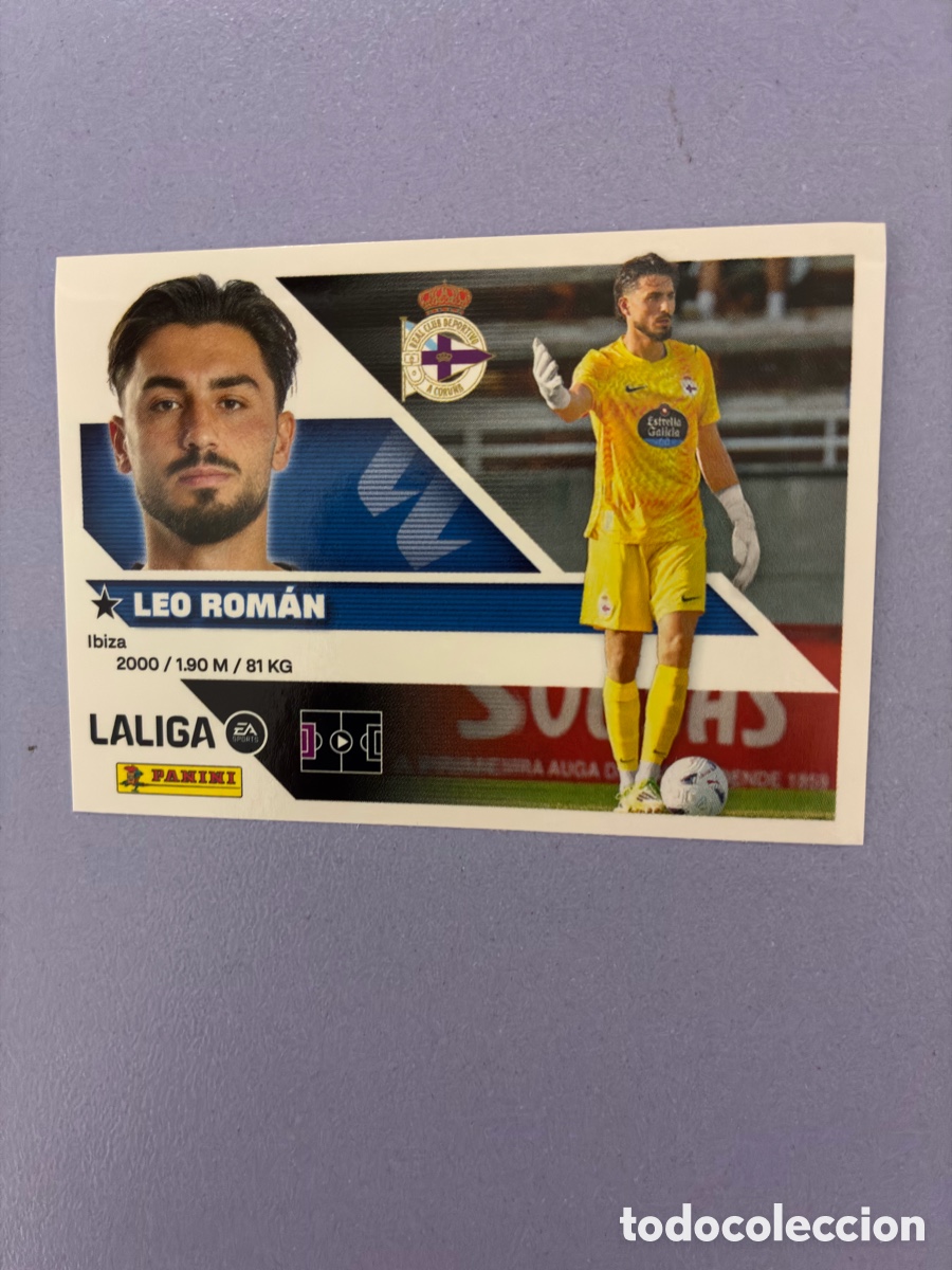 Cromos de f&uacute;tbol: Cromo Leo Rom&aacute;n (RC Deportivo) N&ordm; 8 &Uacute;ltimos Fichajes - LIGA Este 2026-27 Panini (Sin Pegar)