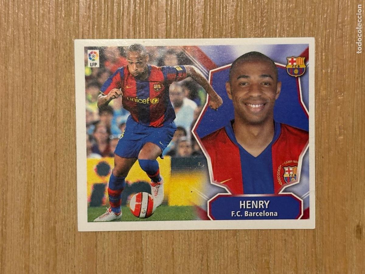 Cromos de f&uacute;tbol: 22. CROMO LIGA ESTE 2008-09 08-09 BARCELONA HENRY SIN PEGAR
