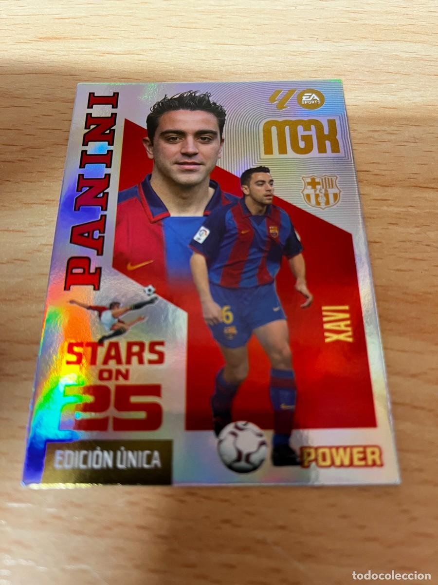 Figurine di Calcio: MEGACRACKS MGK 2026 2027 26 27 PANINI N&ordm; P427 P 427 XAVI BARCELONA STARS ON 25 EDICION UNICA POWER