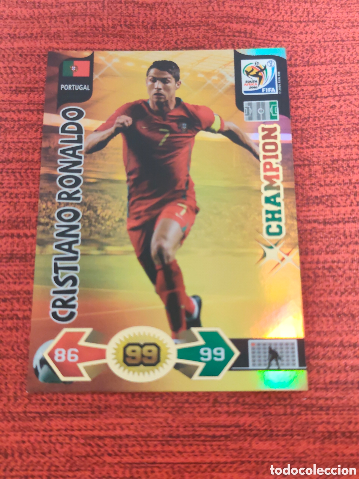 Cromos de f&uacute;tbol: CHAMPION CRISTIANO RONALDO PORTUGAL ADRENALYN XL WORLD CUP SOUTH AFRICA 2010