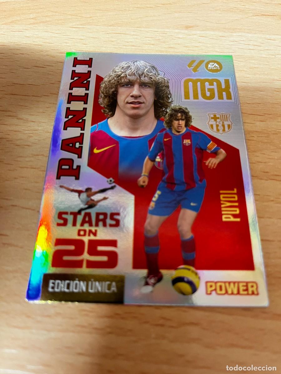 Cromos de f&uacute;tbol: MEGACRACKS MGK 2026 2027 26 27 PANINI N&ordm; P429 P 429 PUYOL BARCELONA STARS ON 25 EDICION UNICA POWER