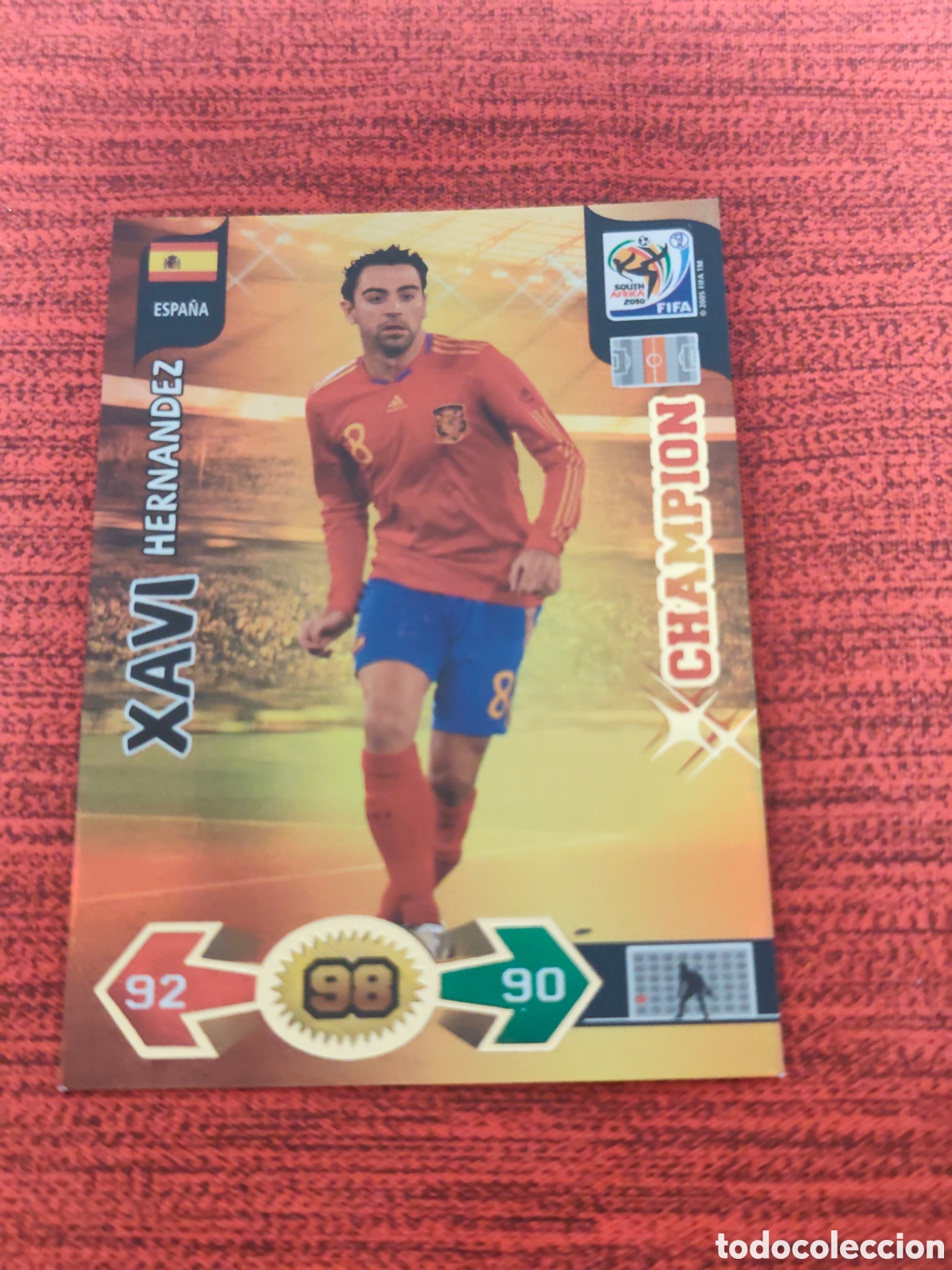 Cromos de f&uacute;tbol: CHAMPION XAVI ESPA&Ntilde;A ADRENALYN XL WORLD CUP SOUTH AFRICA 2010