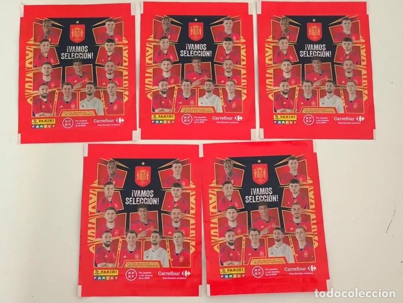 Cromos de f&uacute;tbol: 5 sobres cromos Vamos Espa&ntilde;a Eurocopa 2024 Panini nuevo