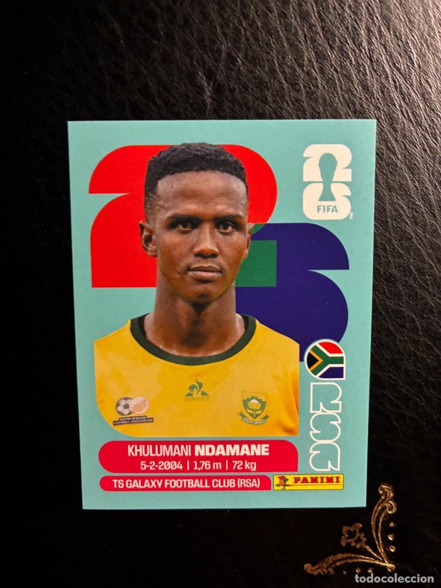 Cartes &agrave; collectionner de Football: RSA 7 KHULUMANI NDAMANE RSA7 SUDAFRICA FIFA WORLD CUP MUNDIAL 2026 26 PANINI