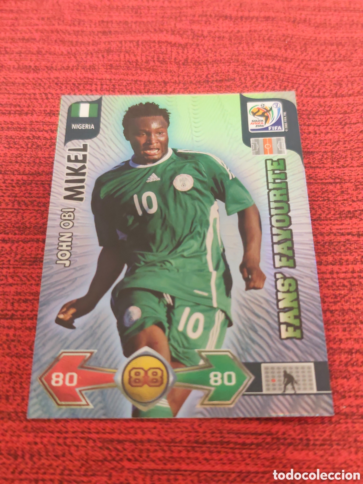 Cromos de f&uacute;tbol: FANS FAVOURITE OBI MIKEL NIGERIA ADRENALYN XL WORLD CUP SOUTH AFRICA 2010