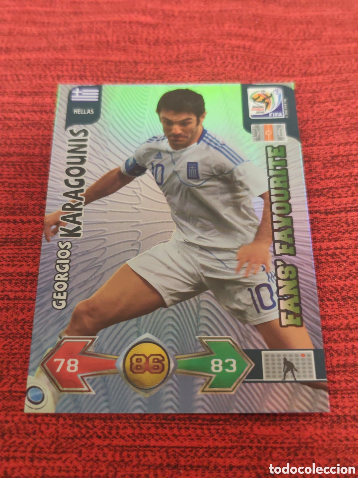 Cromos de f&uacute;tbol: FANS FAVOURITE KARAGOUNIS GRECIA ADRENALYN XL WORLD CUP SOUTH AFRICA 2010
