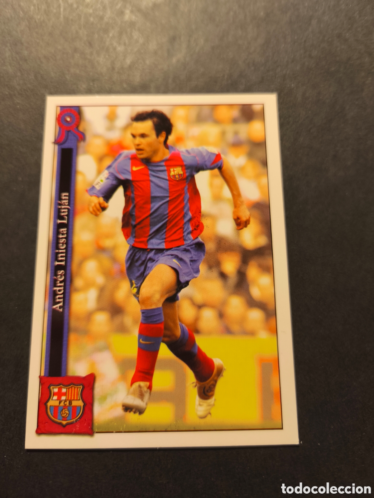 Cromos de f&uacute;tbol: 16 INIESTA FC BARCELONA MUNDICROMO FICHAS LIGA 2005/2006 BASE