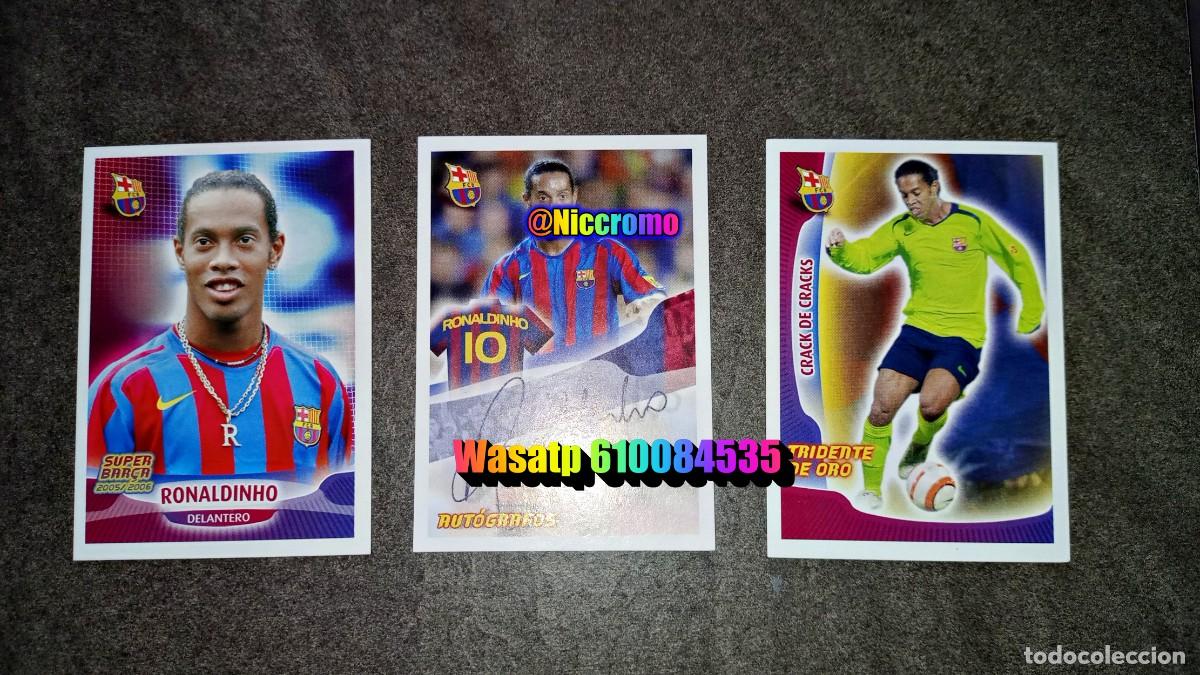 Figurine di Calcio: ronaldinho barcelona 14 cromos nuevos diferentes sin pegar super barca 2004 panini niccromo