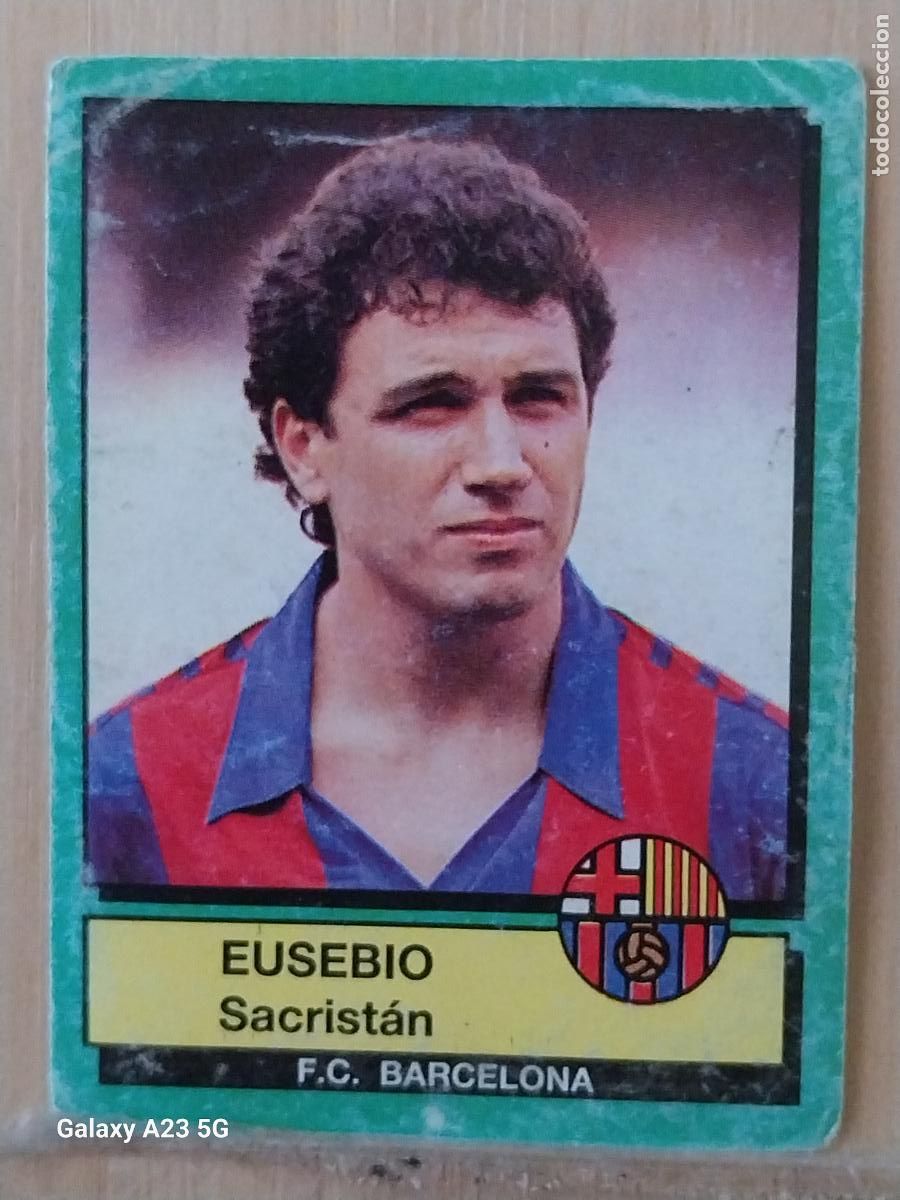 Cromos de f&uacute;tbol: EUSEBIO BARCELONA PANINI FUTBOL 90 CROMO 47 SIN PEGAR NUNCA SOBADO A&Ntilde;O 1990 **